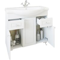 Тумба под раковину Sanflor Софи 75 С02643 Белая матовая — фото 2, Тумбы под раковину