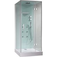 Душевая кабина Orans 100x90 8612000 с гидромассажем профиль Белый задние стенки Белые — фото 1, Душевые кабины