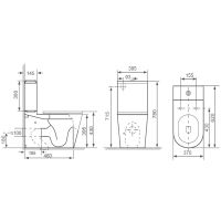 Товар: Унитаз компакт Royce Ozzy RCT-130407WH с бачком и сиденьем Микролифт - фото 2 Унитаз компакт Royce Ozzy RCT-130407WH с бачком и сиденьем Микролифт — фото 2, Унитазы