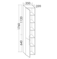 Товар: Шкаф пенал Burgbad Eqio 35 R HSFB 035R F2009 подвесной Белый глянец - фото 4 Шкаф пенал Burgbad Eqio 35 R HSFB 035R F2009 подвесной Белый глянец — фото 4, Мебель для ванной