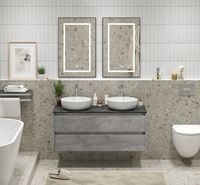 Тумба под раковину BelBagno Kraft 120 KRAFT-1200-2C-SO-2-CG подвесная Cemento Grigio — фото 14, Тумбы под раковину
