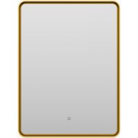 Зеркало Brevita Mercury 60 MER-Rett6-060/80-gold с подсветкой Золото матовое с сенсорным выключателем — фото 4, Мебель для ванной