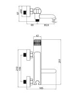 Смеситель для ванны Orange Pure M02-100cr Хром — фото 8, Смесители
