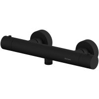 Смеситель для душа Whitecross Y black Y1246BL с термостатом Черный матовый — фото 1, Смесители