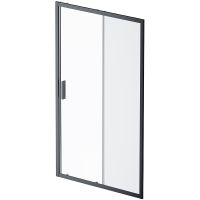 Душевая дверь AM.PM Gem 120 W90G-120-1-195BM профиль Черный матовый стекло матовое-прозрачное — фото 1, Душевые двери в нишу