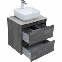 Тумба под раковину Aquanet Nova Lite 60 287889 подвесная Дуб серый — фото 16, Мебель для ванной