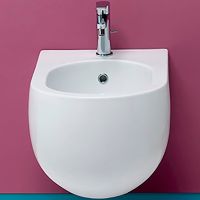 Биде Kerasan Flo 312330 подвесное Белое матовое — фото 1, Биде