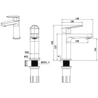 Смеситель для раковины Allen Brau Eclipse 5.E1001-31 Черный матовый — фото 2, Смесители