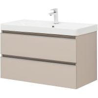 Тумба под раковину Aquanet Вега 90 329586 подвесная Бежевая — фото 12, Тумбы под раковину