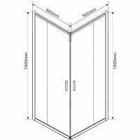 Душевой уголок Vincea Garda 90x80 VSS-1G8090CGB профиль Черный стекло тонированное — фото 7, Прямоугольные душевые уголки