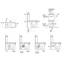 Унитаз компакт Kerasan Tribeca 511730 Белый матовый без бачка и сиденья — фото 5, Унитазы