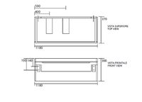 Тумба под раковину Kerasan Inka Project 911102 подвесная Белый — фото 3, Мебель для ванной
