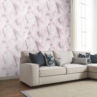 Обои Solo Fiji E200801 Винил на флизелине (1,06*10) Серый/Сиреневый/Серебряный, Листья — фото 3, Обои для стен