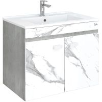 Тумба под раковину Onika Марбл 75.02 107517 подвесная Мрамор Камень бетонный — фото 1, Мебель для ванной