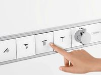 Смеситель для душа Hansgrohe RainSelect с термостатом Белый Хром арт-15357400 — фото 12, Встраиваемые смесители для душа