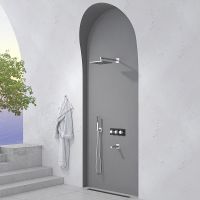 Душевая система Teska Lande T4000C с термостатом Хром — фото 2, Встраиваемые душевые комплекты