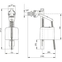 Наливная арматура Wirquin Kompact 10975013 поршневого типа G 3/8 — фото 5, Прочие комплектующие для слива и канализации