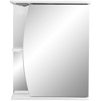 Зеркальный шкаф Stella Polar Волна Лана 55 SP-00000044 с подсветкой Белый — фото 2, Мебель для ванной