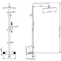 Товар: Душевая система Boheme Uno 468-T-BG с термостатом Черная матовая Золото - фото 2 Душевая система Boheme Uno 468-T-BG с термостатом Черная матовая Золото — фото 2, Душевое оборудование. Душевая программа
