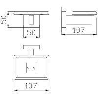 Мыльница Nofer Classic 09044.B Глянцевая нержавеющая сталь — фото 2, Мыльницы