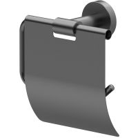 Держатель туалетной бумаги Whitecross Ergo gunmetal ER2262GM с крышкой Оружейная сталь — фото 1, Держатели туалетной бумаги