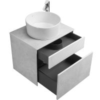 Товар: Тумба под раковину Aquaton Марбл 60 1A276101MH4C0 подвесная Слэйт Белый матовый - фото 4 Тумба под раковину Aquaton Марбл 60 1A276101MH4C0 подвесная Слэйт Белый матовый — фото 4, Мебель для ванной