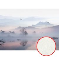 Фреска Ortograf Горы 33577 Фактура флок FLK Флизелин (3,4*2,4) Белый/Голубой/Розовый, Горы/Пейзаж/Природа — фото 1, Фрески