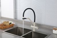 Смеситель для кухни Gappo G4398-81 Белый Черный — фото 3, Смесители для кухни