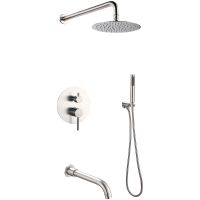 Душевая система Ростовская Мануфактура Сантехники SUS129-1S Нержавеющая сталь — фото 1, Душевое оборудование. Душевая программа