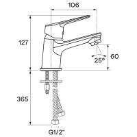 Смеситель для раковины Santek Венга Хром арт-WH5A02003C001 — фото 7, Смесители для раковины