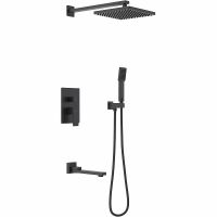 Душевая система Berges Nardis 3S 071011 Черная матовая — фото 12, Встраиваемые душевые комплекты