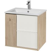 Тумба под раковину Aquaton Бостон 60 1A252501BN010 подвесная Дуб эврика Белый — фото 1, Тумбы под раковину