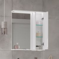 Товар: Зеркало со шкафом Volna Lake 60 R zsLAKE60.R-01 с подсветкой Белое - фото 2 Зеркало со шкафом Volna Lake 60 R zsLAKE60.R-01 с подсветкой Белое — фото 2, Зеркальные шкафы в ванную