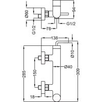 Смеситель для душа Cezares Eco ECO-DM-01-Cr Хром — фото 2, Смеситель для душа