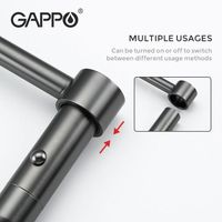 Товар: Смеситель для кухни Gappo G4398-51 Графит Черный - фото 10 Смеситель для кухни Gappo G4398-51 Графит Черный — фото 10, Смесители для кухни