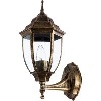 Настенный светильник Artelamp Pegasus A3151AL-1BN Прозрачный Черный с золотом — фото 1, Уличное освещение