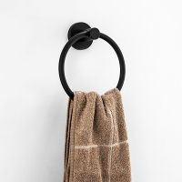 Кольцо для полотенец Frap F302 F30204 Черное матовое — фото 9, Полотенцедержатели