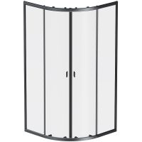 Душевой уголок AM.PM X-Joy Twin Slide 90х90 W88G-205-090BT64 профиль Черный матовый стекло прозрачное — фото 1, Душевые уголки