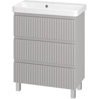 Тумба с раковиной Brevita Victory 70 УТ000023621 Серый шелк — фото 1, Мебель для ванной