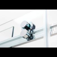 Душевая дверь Black&White Stellar Wind S218 100 2181000 профиль Хром стекло прозрачное — фото 4, Душевые двери в нишу