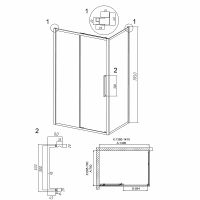 Товар: Душевой уголок Grossman Cosmo 140х70 120.K33.02.1470.42.00 профиль Графит сатин стекло прозрачное - фото 10 Душевой уголок Grossman Cosmo 140х70 120.K33.02.1470.42.00 профиль Графит сатин стекло прозрачное — фото 10, Душевые уголки