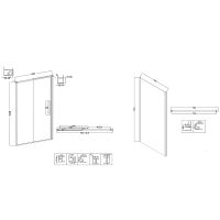 Душевой уголок Niagara Nova 100х80 NG-85-10TB-TB80-34 профиль Черный матовый стекло тонированное — фото 11, Душевые уголки