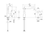 Смеситель для кухни Migliore Cucina Oxford 25796 Хром Белый — фото 4, Смесители