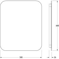 Товар: Зеркало Defesto Opti 50x60 DF 2813 с подсветкой 19W-3000К/Без выключателя/Теплый белый свет - фото 3 Зеркало Defesto Opti 50x60 DF 2813 с подсветкой 19W-3000К/Без выключателя/Теплый белый свет — фото 3, Мебель для ванной