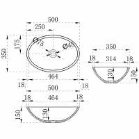 Раковина-чаша Vincea 50 VBS-6T11B Черная — фото 4, Раковины накладные