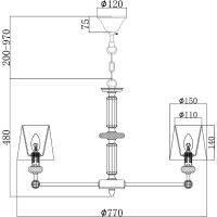 Товар: Люстра Maytoni Neoclassic Riverside MOD018PL-08CH Белая Хром - фото 4 Люстра Maytoni Neoclassic Riverside MOD018PL-08CH Белая Хром — фото 4, Люстры
