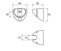 Держатель ручного душа Ravak 610.00 X07P010 Хром — фото 4, Держатели для душа
