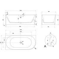 Товар: Ванна из искусственного камня Abber Stein 170x80 AS9651 L без гидромассажа - фото 7 Ванна из искусственного камня Abber Stein 170x80 AS9651 L без гидромассажа — фото 7, Ванны из искусственного камня