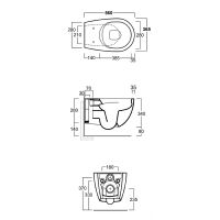 Унитаз Simas Vignoni VI18nero matt подвесной Черный матовый без сиденья — фото 3, Подвесные унитазы