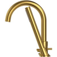 Смеситель на борт ванны Whitecross Y brushed gold Y1232GLB Брашированное золото — фото 2, Смесители